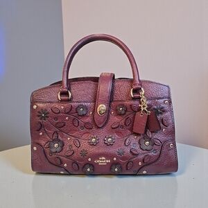 Coach Red Floral Satchel